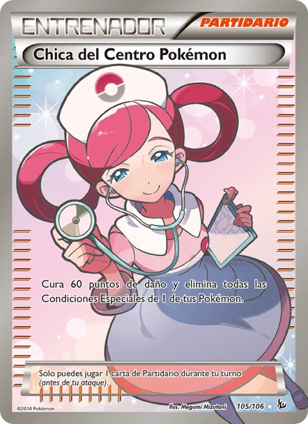 Chica del Centro Pokémon (Destellos de Fuego #105/106)