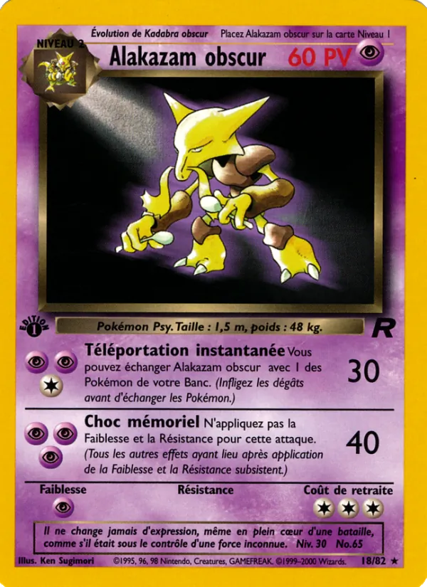 Alakazam obscur (Team Rocket #18/82)