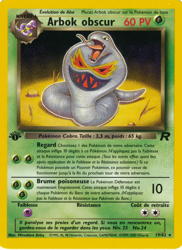Arbok obscur (Team Rocket #19/82)