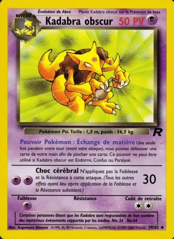 Kadabra obscur (Team Rocket #39/82)