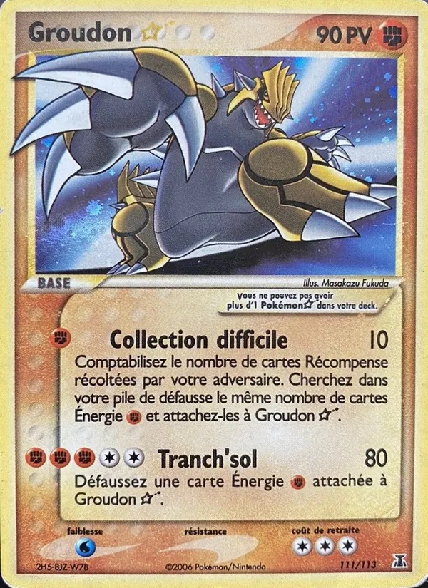 Groudon ☆ (EX Espèces Delta #111/113)