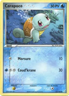 Carapuce (EX Gardiens de Cristal #63/100)