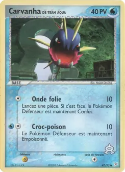 Carvanha de Team Aqua (EX Team Magma vs Team Aqua #47/95)