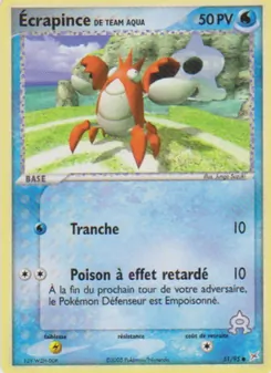 Écrapince de Team Aqua (EX Team Magma vs Team Aqua #51/95)