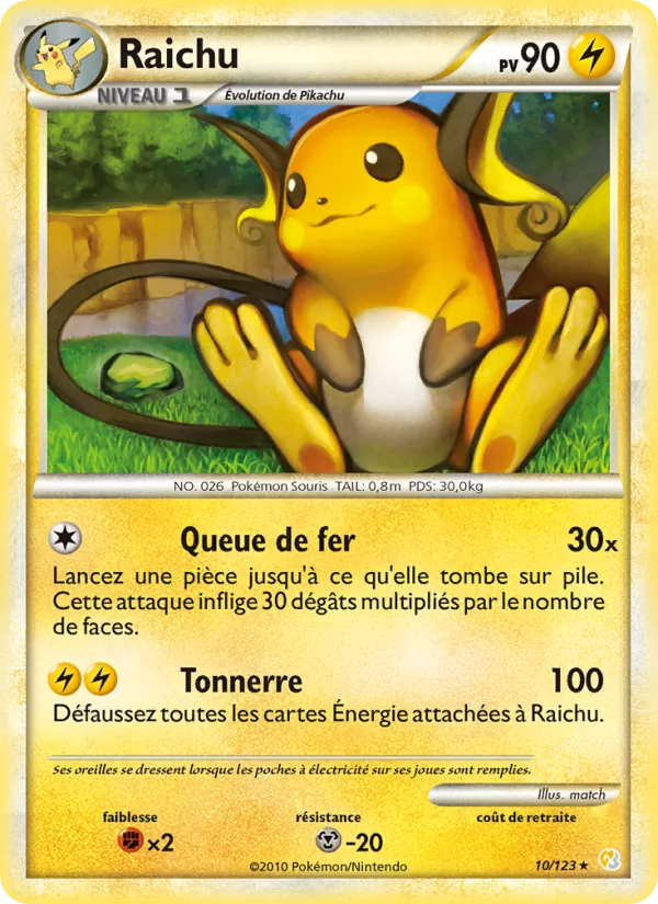 Raichu (HeartGold SoulSilver #10/123)