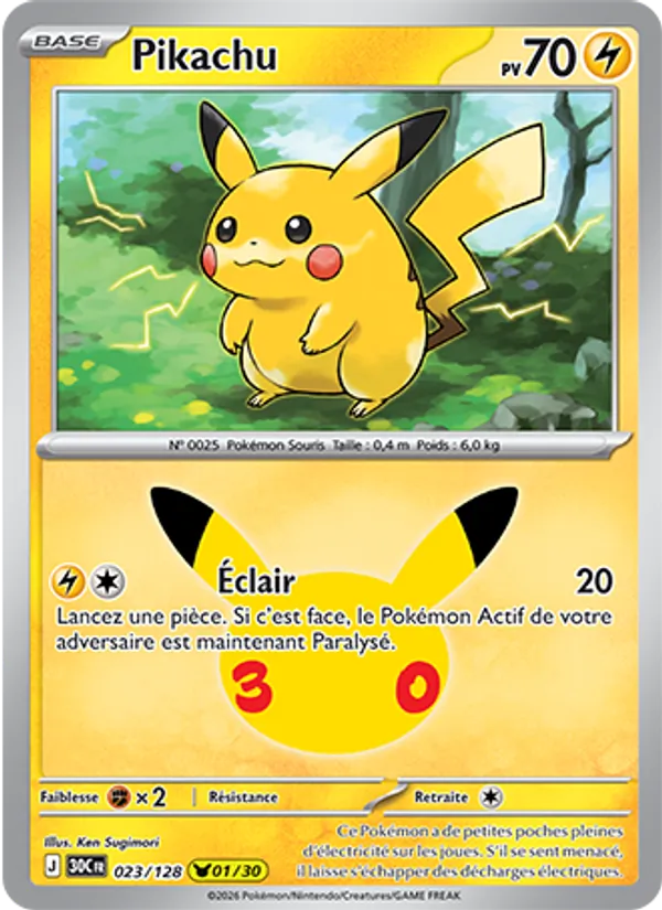 Pikachu (30th Celebration #023/128)