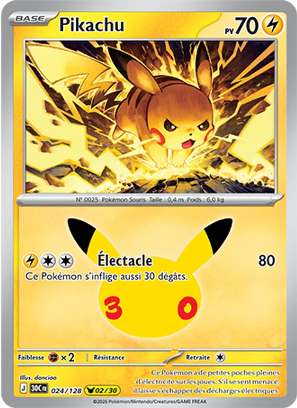 Pikachu (30th Celebration #024/128)