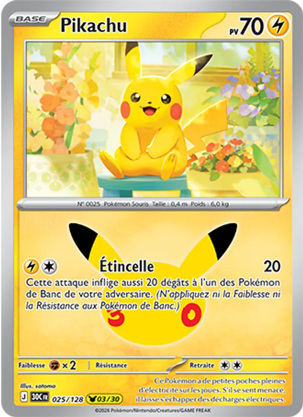 Pikachu (30th Celebration #025/128)