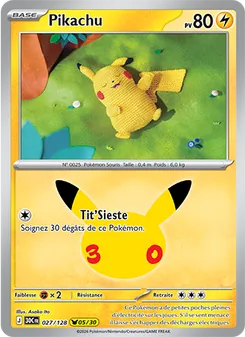 Pikachu (30ᵉ Anniversaire #027/128)