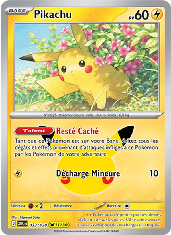 Pikachu (30th Celebration #033/128)