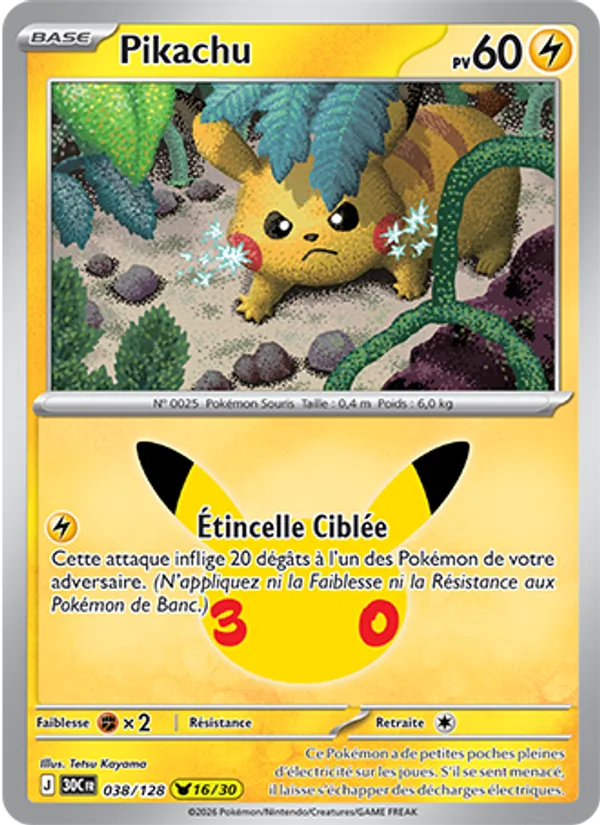 Pikachu (30ᵉ Anniversaire #038/128)