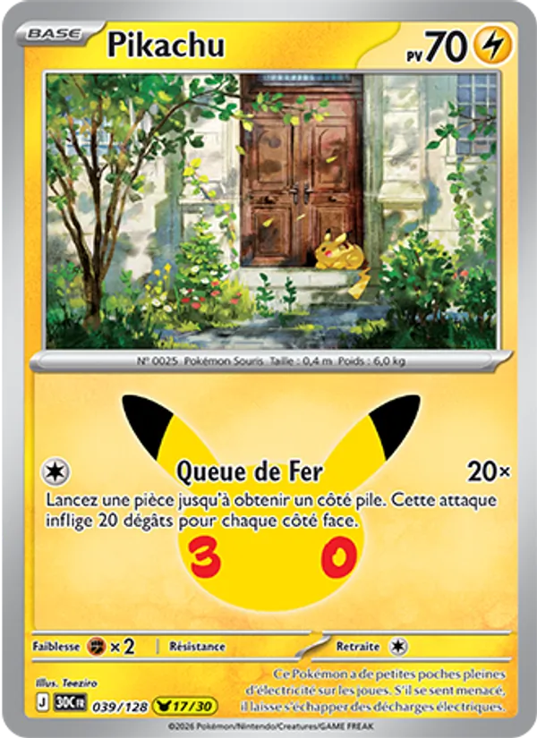 Pikachu (30ᵉ Anniversaire #039/128)