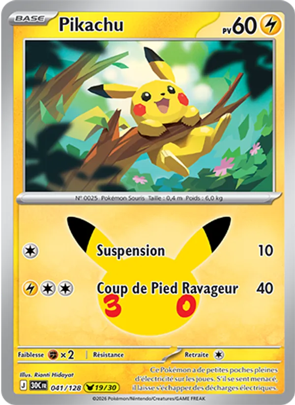Pikachu (30th Celebration #041/128)