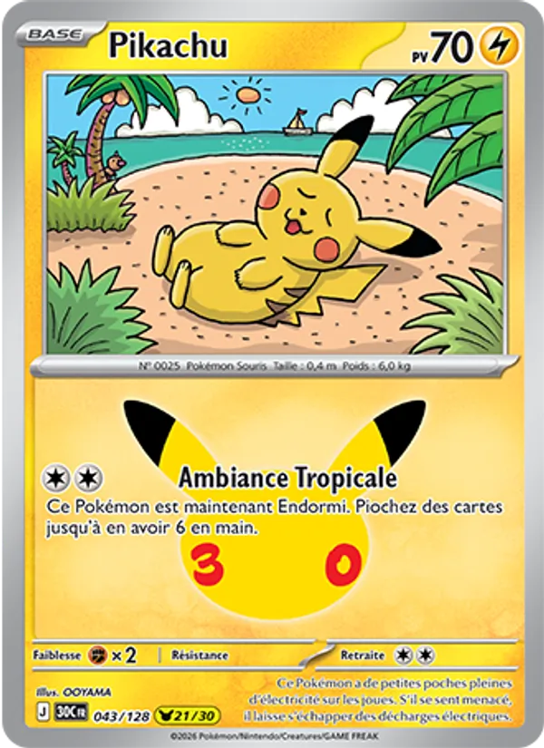 Pikachu (30th Celebration #043/128)