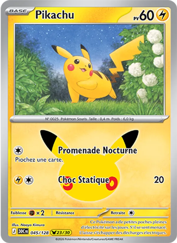 Pikachu (30th Celebration #045/128)