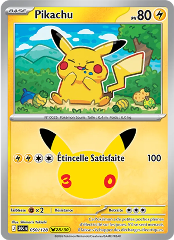 Pikachu (30th Celebration #050/128)