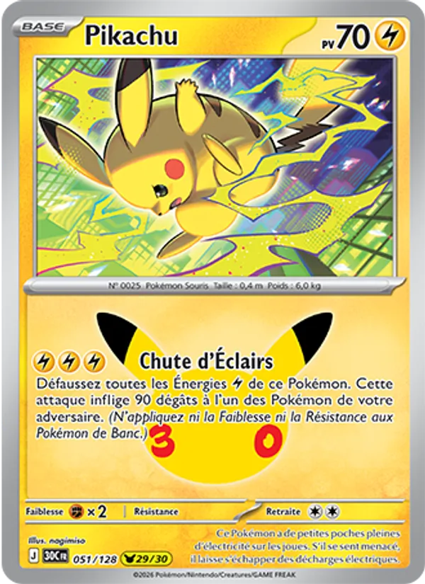 Pikachu (30ᵉ Anniversaire #051/128)