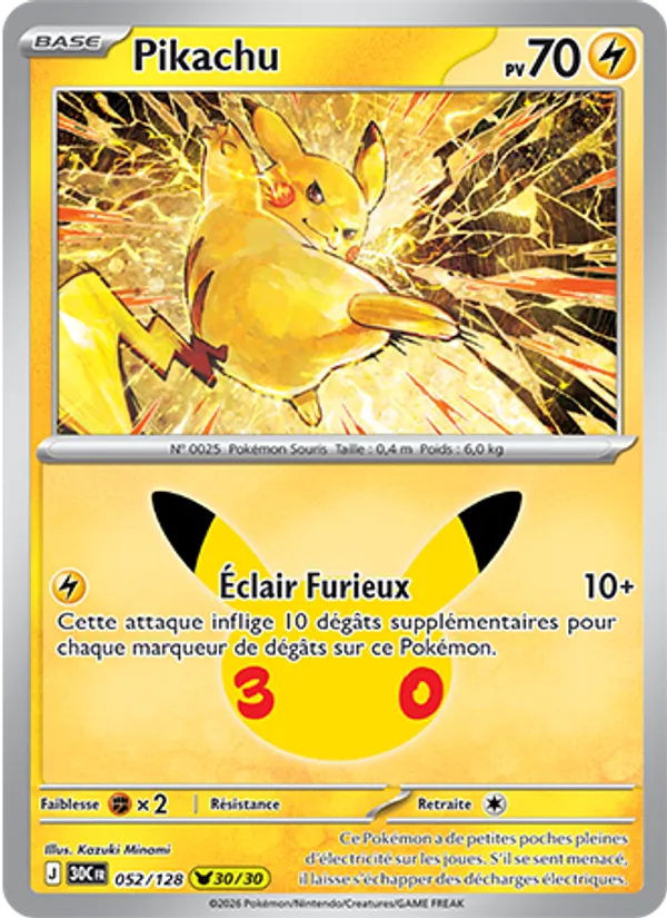 Pikachu (30th Celebration #052/128)