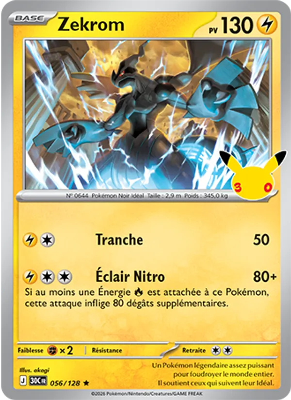 Zekrom (30ᵉ Anniversaire #056/128)