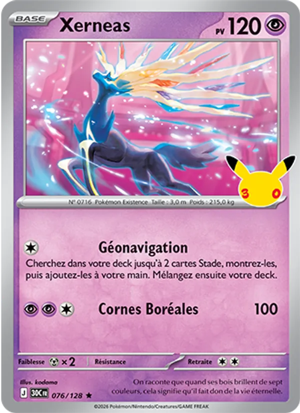 Xerneas (30ᵉ Anniversaire #076/128)
