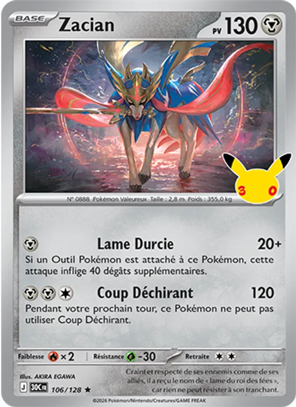 Zacian (30th Celebration #106/128)