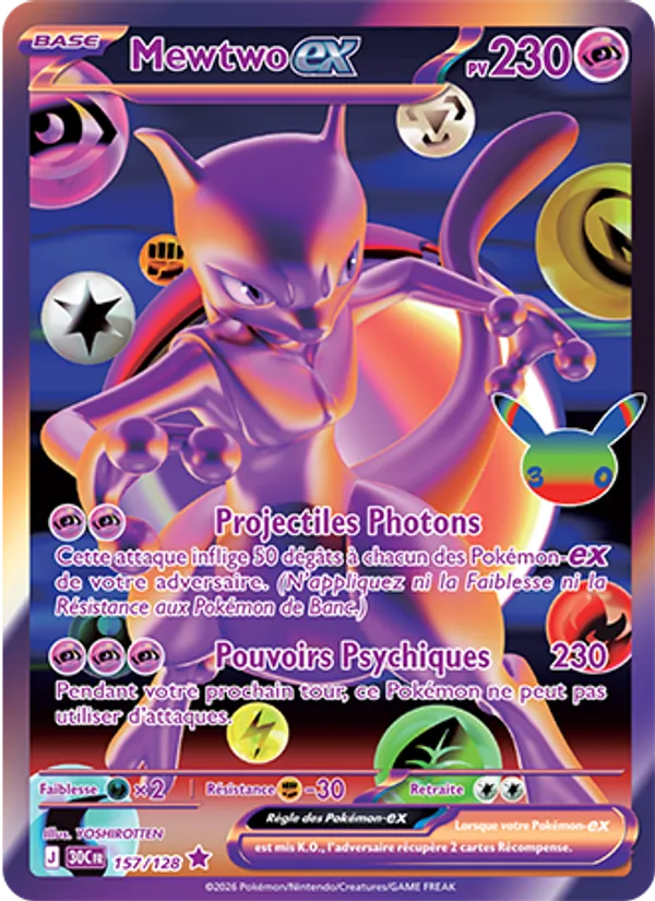 Mewtwo-ex (30ᵉ Anniversaire #157/128)
