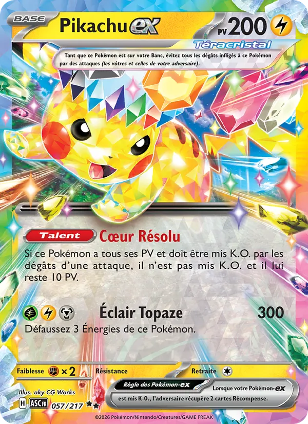 Pikachu-ex (Héros Transcendants #057/217)
