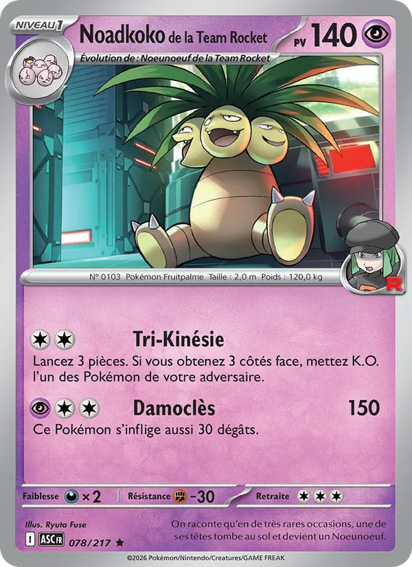 Noadkoko de la Team Rocket (Ascended Heroes #078/217)