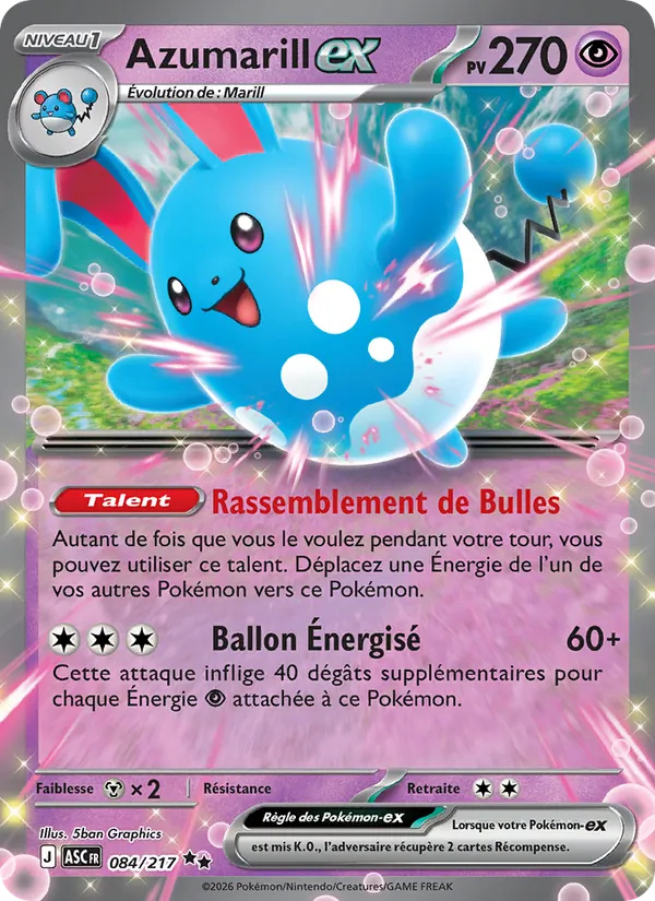 Azumarill-ex (Héros Transcendants #084/217)