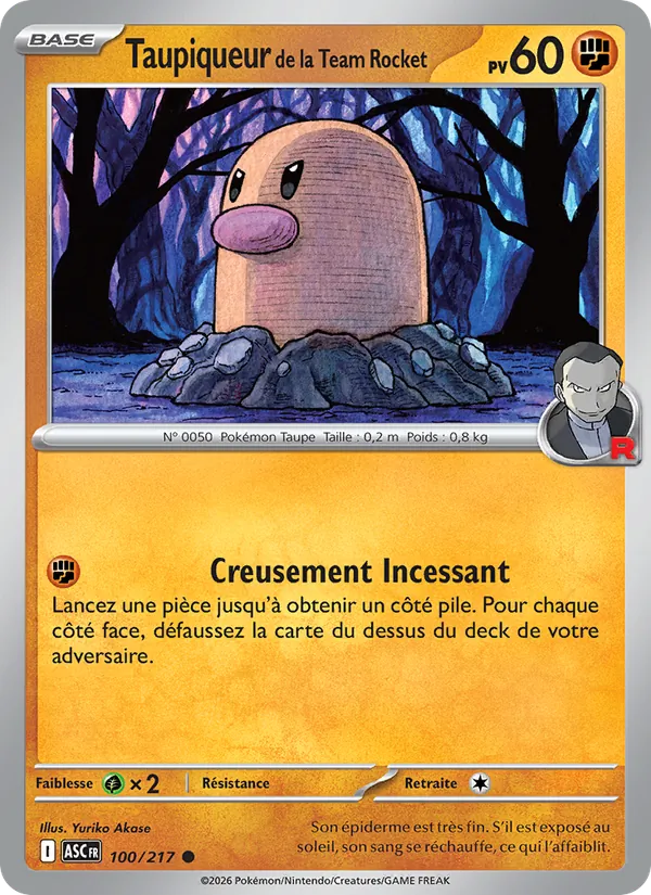 Taupiqueur de la Team Rocket (Ascended Heroes #100/217)