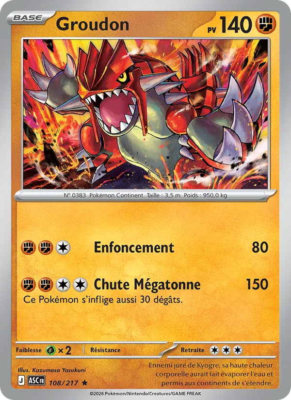 Groudon (Héros Transcendants #108/217)