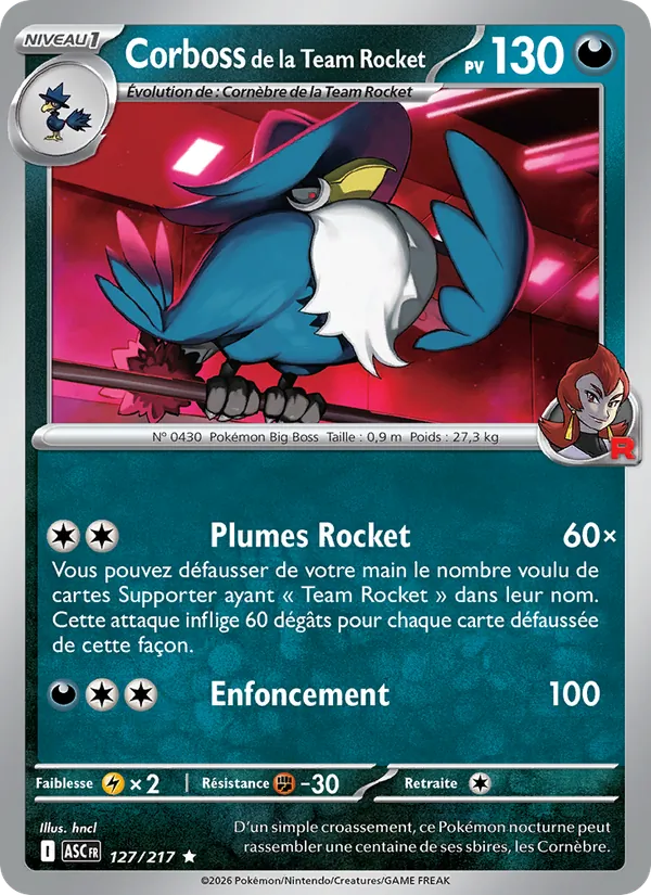 Corboss de la Team Rocket (Héros Transcendants #127/217)