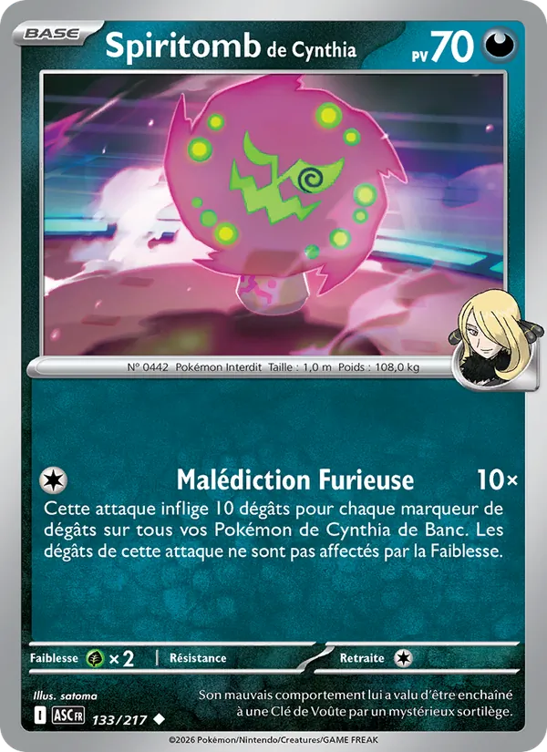 Spiritomb de Cynthia (Héros Transcendants #133/217)