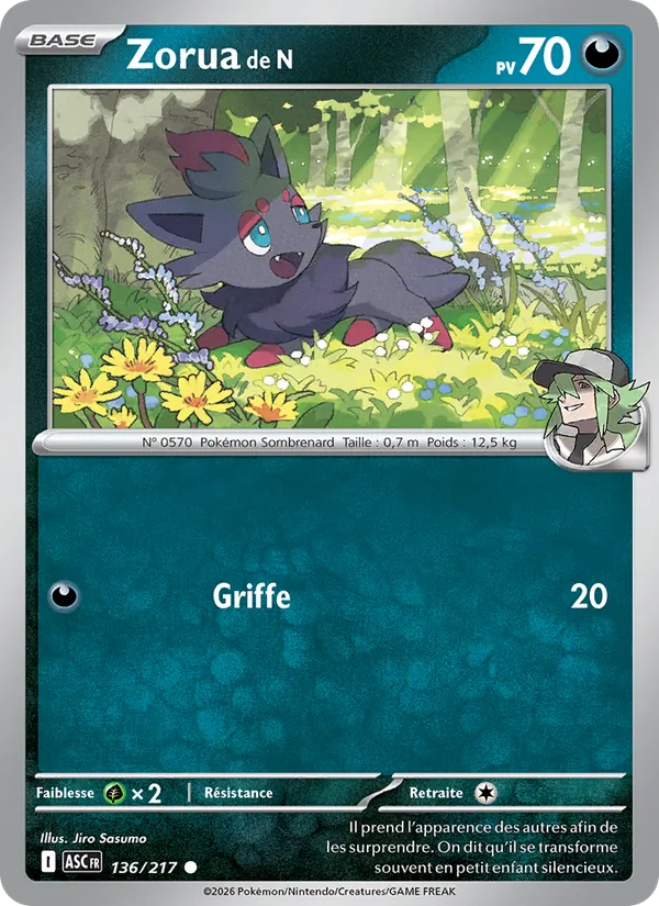 Zorua de N (Héros Transcendants #136/217)