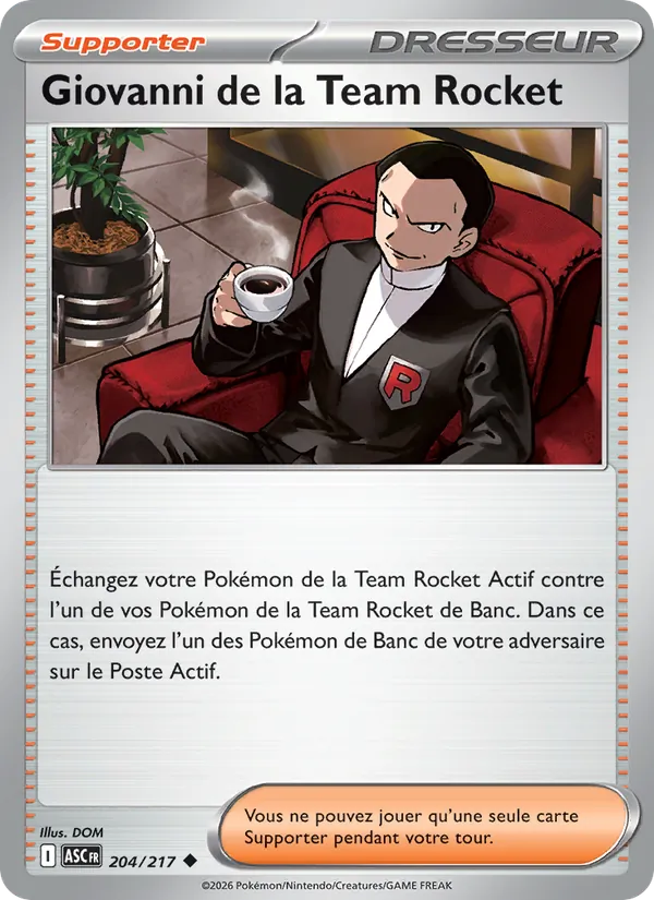 Giovanni de la Team Rocket (Héros Transcendants #204/217)