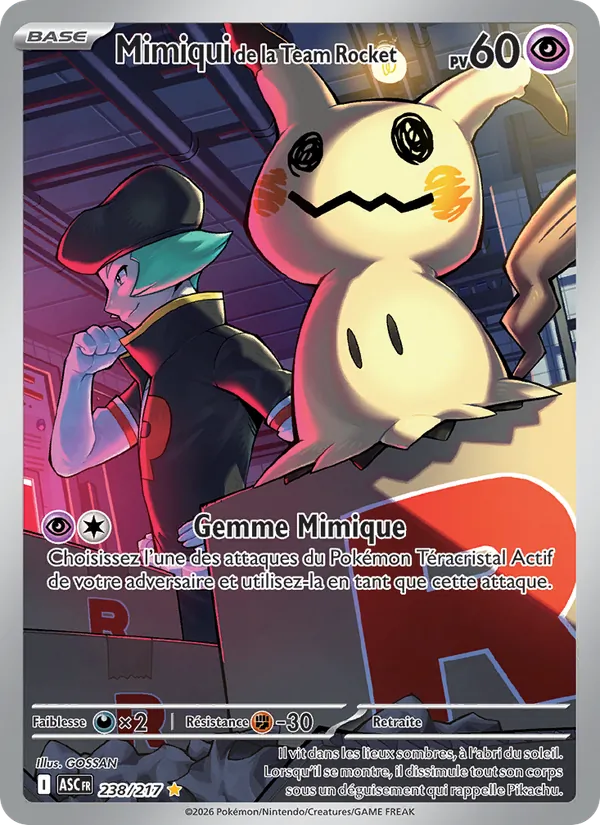 Mimiqui de la Team Rocket (Héros Transcendants #238/217)
