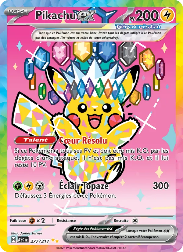 Pikachu-ex (Héros Transcendants #277/217)