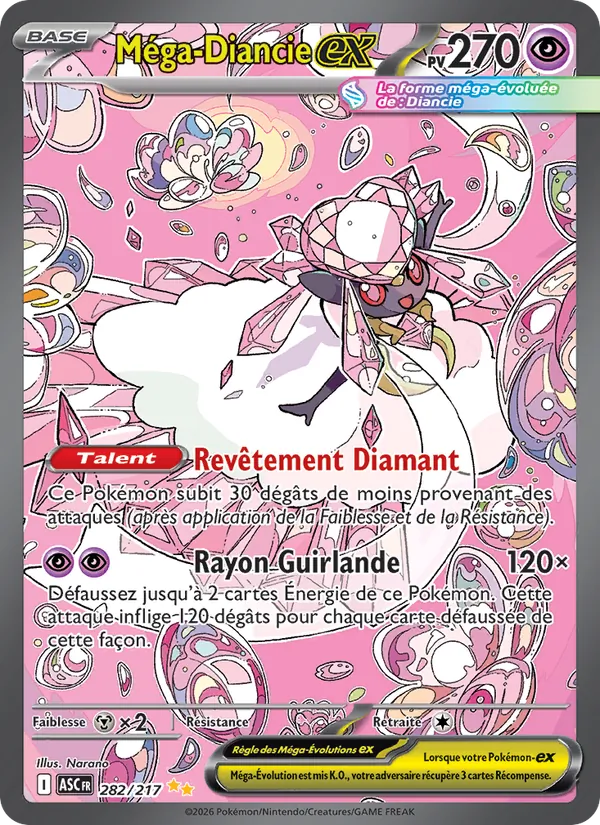 Méga-Diancie-ex (Héros Transcendants #282/217)