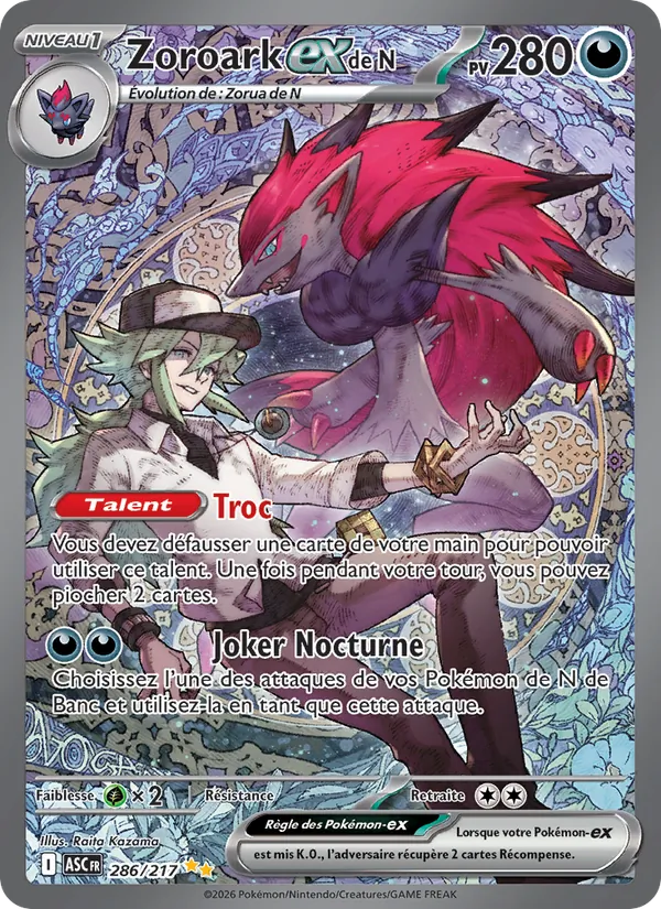Zoroark-ex de N (Héros Transcendants #286/217)