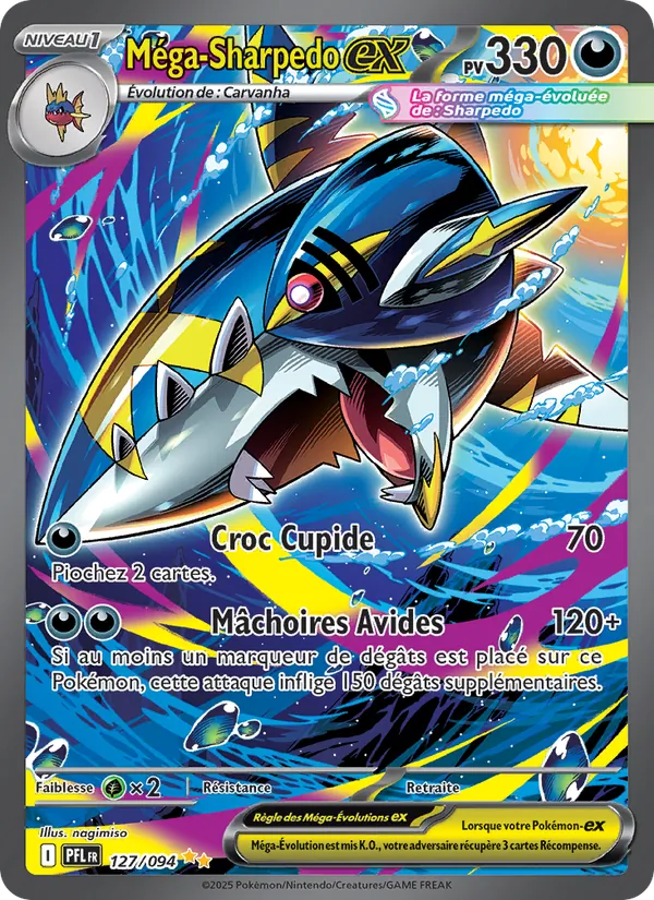 Méga-Sharpedo-ex (Flammes Fantasmagoriques #127/94)