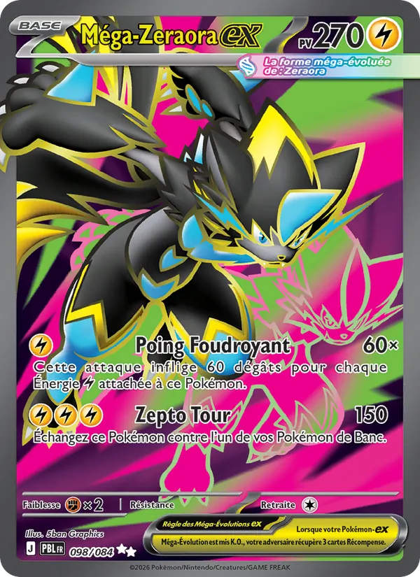 Méga-Zeraora-ex (Nuit Noire #098/84)