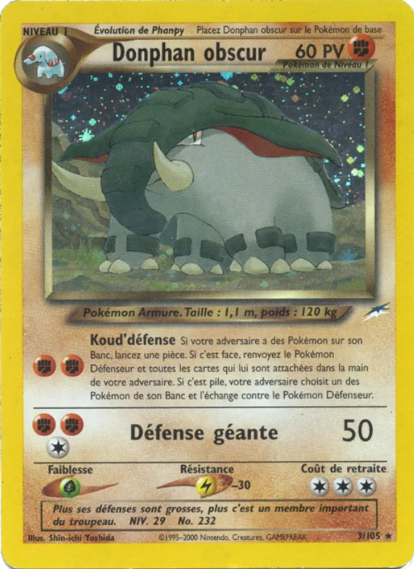 Donphan obscur (Neo Destiny #3/105)