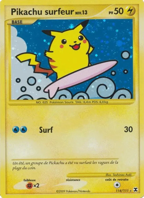 Pikachu surfeur Niv. 13 (Rivaux Émergeants #114/111)