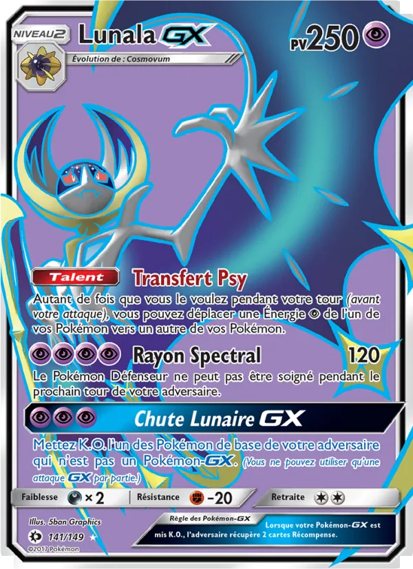 Lunala GX (Sun & Moon #141/149)