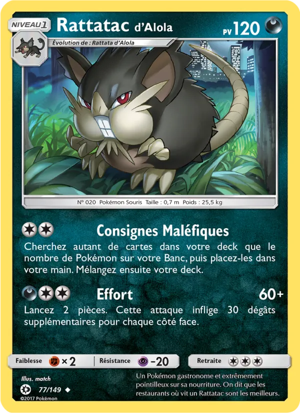 Rattatac d’Alola (Sun & Moon #77/149)