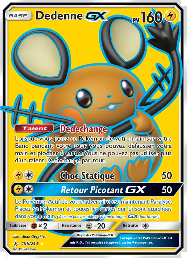 Dedenne GX (Unbroken Bonds #195/214)