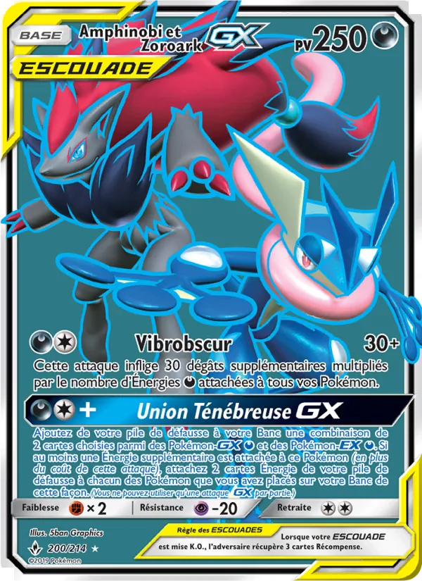 Amphinobi et Zoroark GX (Unbroken Bonds #200/214)