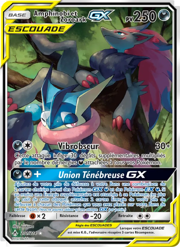 Amphinobi et Zoroark GX (Alliance Infaillible #201/214)
