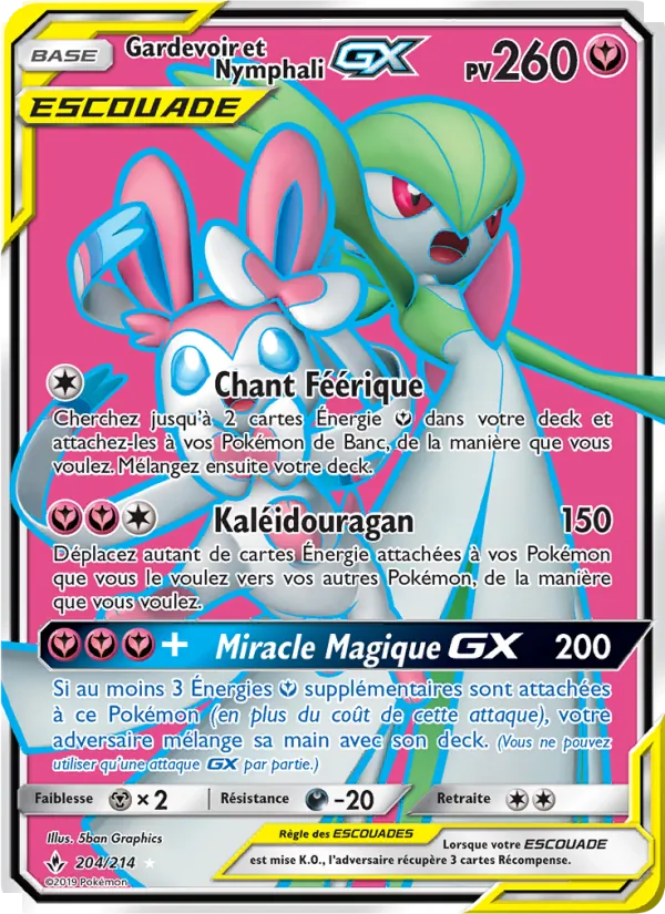 Gardevoir et Nymphali GX (Unbroken Bonds #204/214)