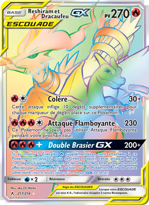 Reshiram et Dracaufeu GX (Alliance Infaillible #217/214)